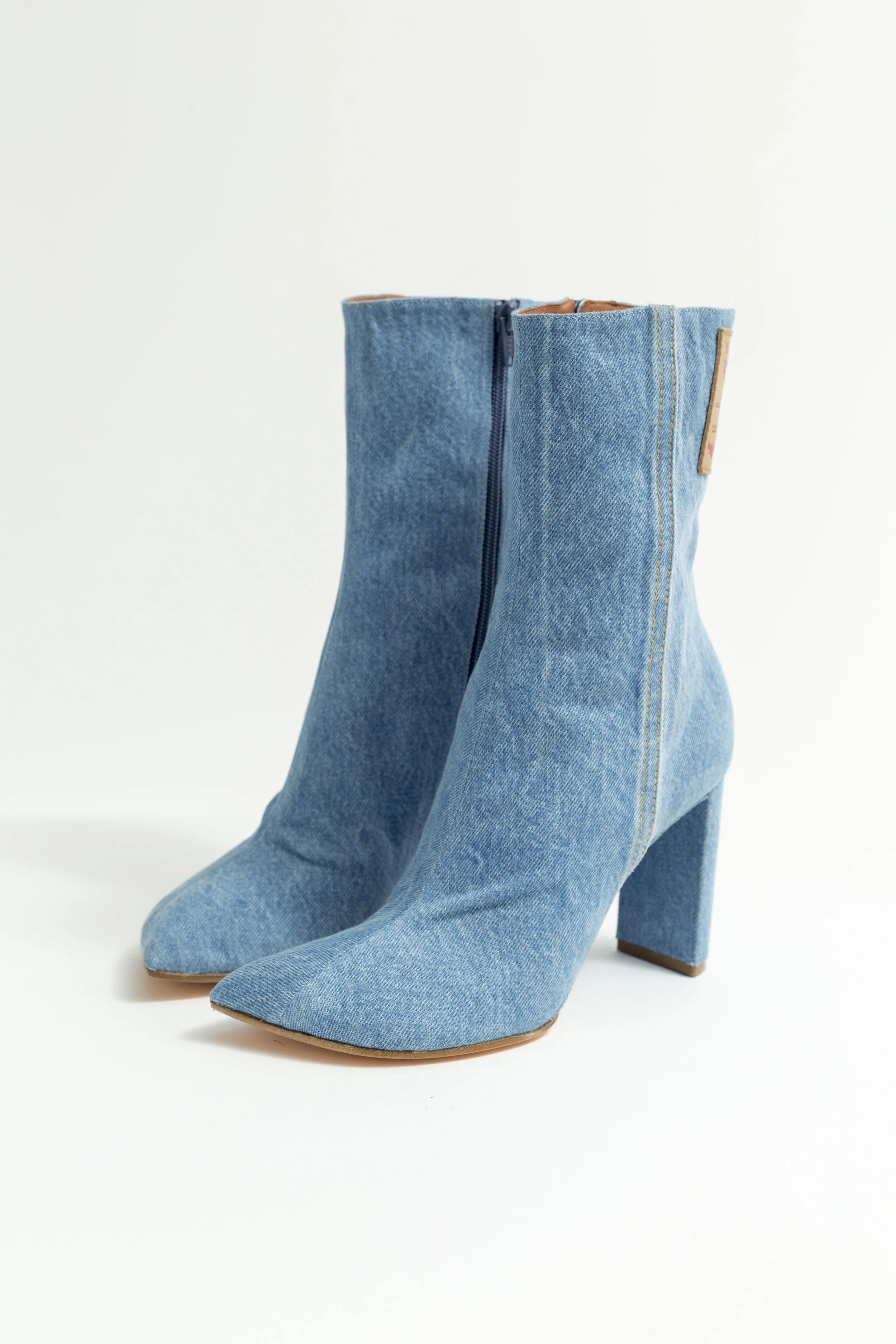 denim ankle boots
