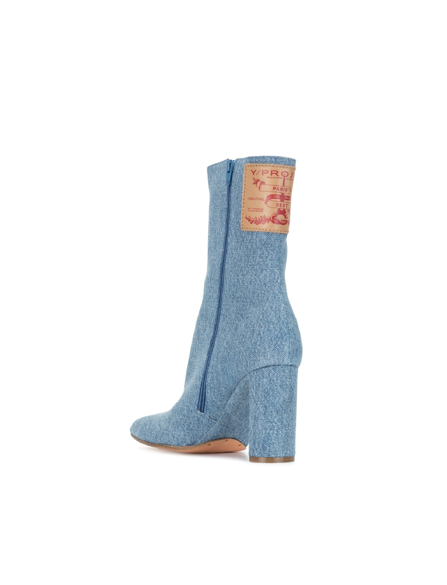 denim blue boots