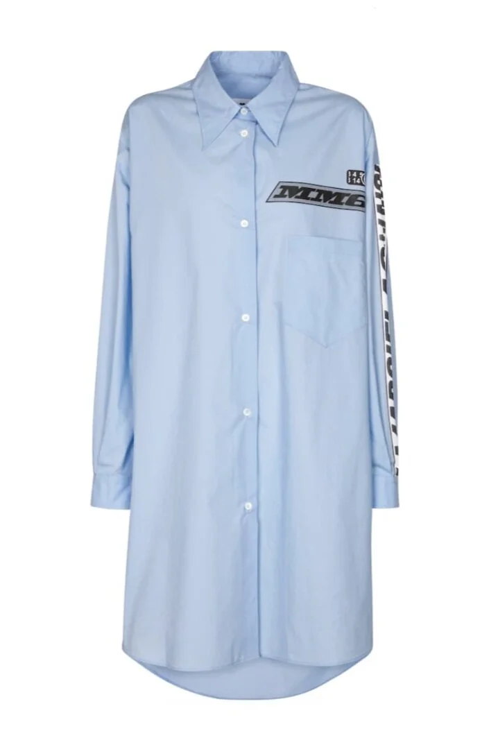 MM6 MAISON MARGIELA Blue Oversized Shirt Dress