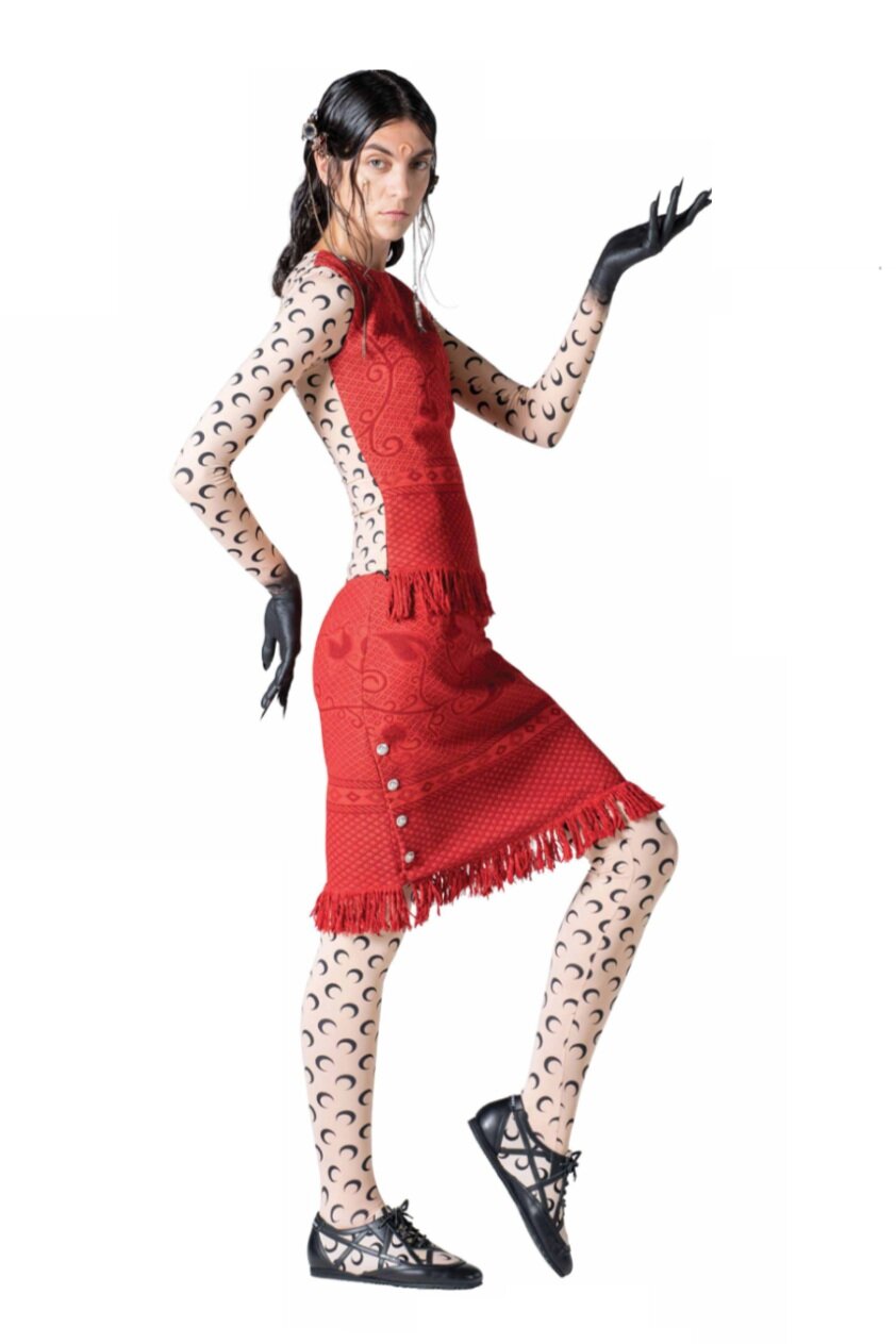 MARINE SERRE Moon Salutation Carpet Skirt