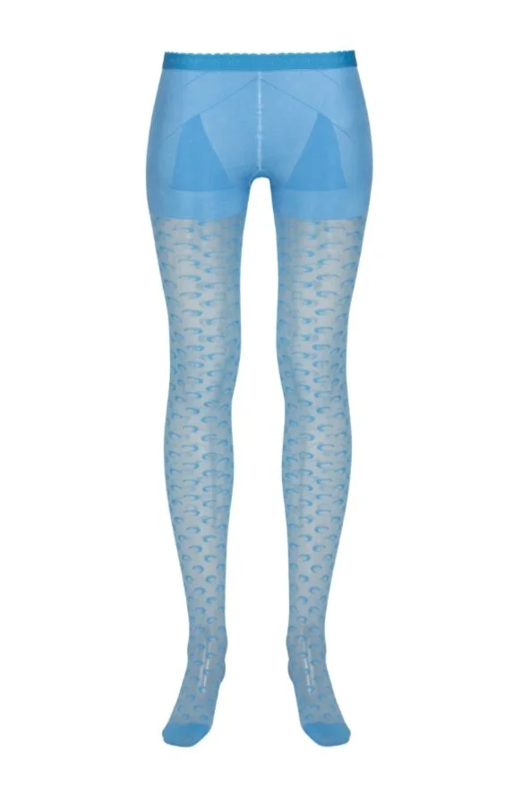 MARINE SERRE Sheer Moon Jacquard Tights