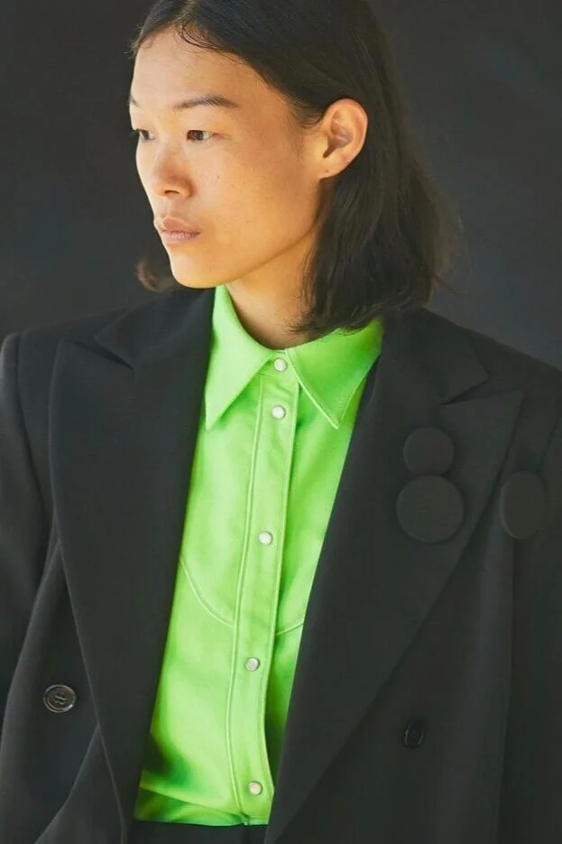 MM6 MAISON MARGIELA Badge Double Breasted Blazer
