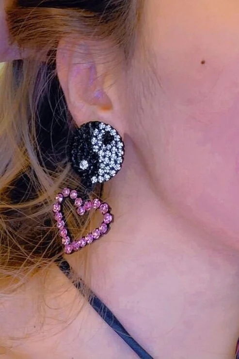 ASHLEY WILLIAMS Yin Yang Heart Earrings