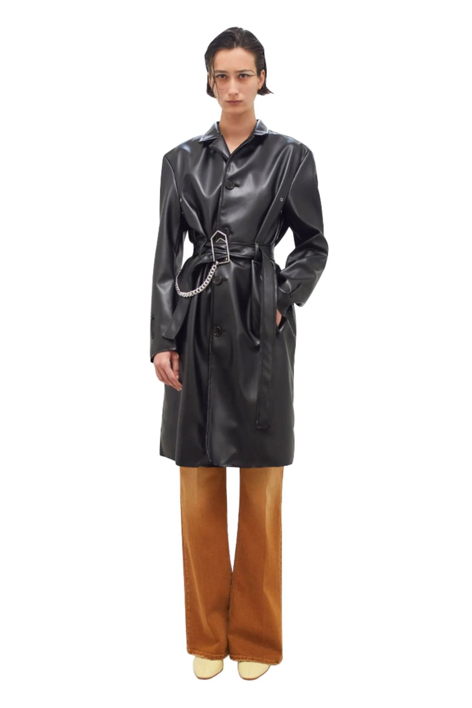 MM6 MAISON MARGIELA Black Shiny Coat