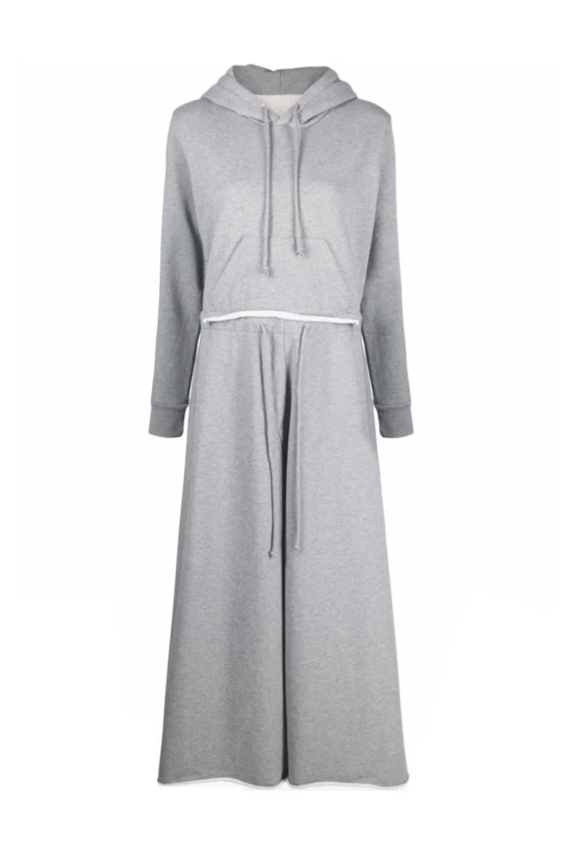 MM6 MAISON MARGIELA Grey Hooded Sweat Dress