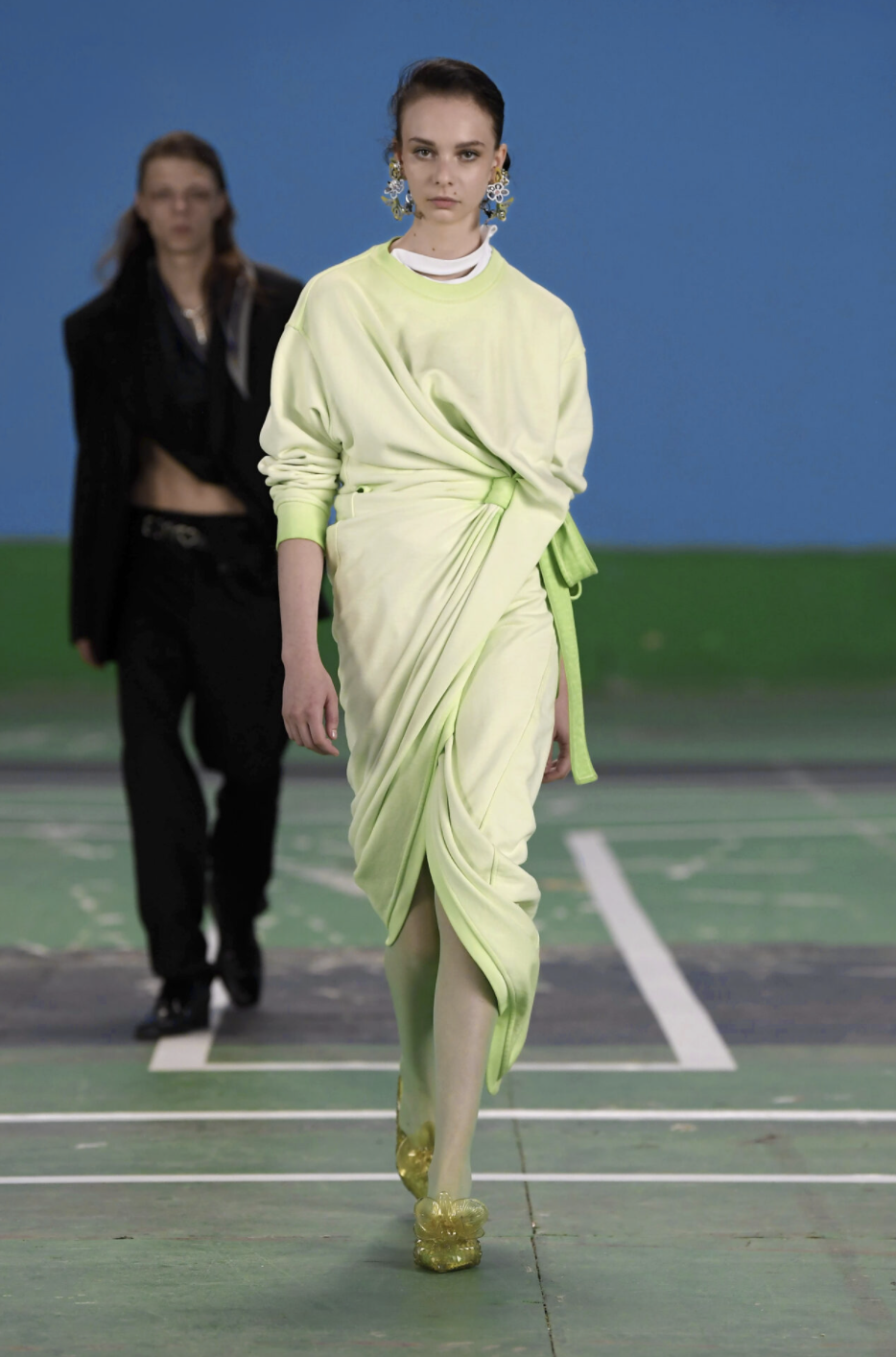 Y/PROJECT Twisted Sweatshirt Dress