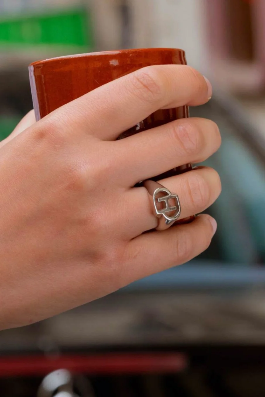 D'HEYGERE Logo Signet Ring