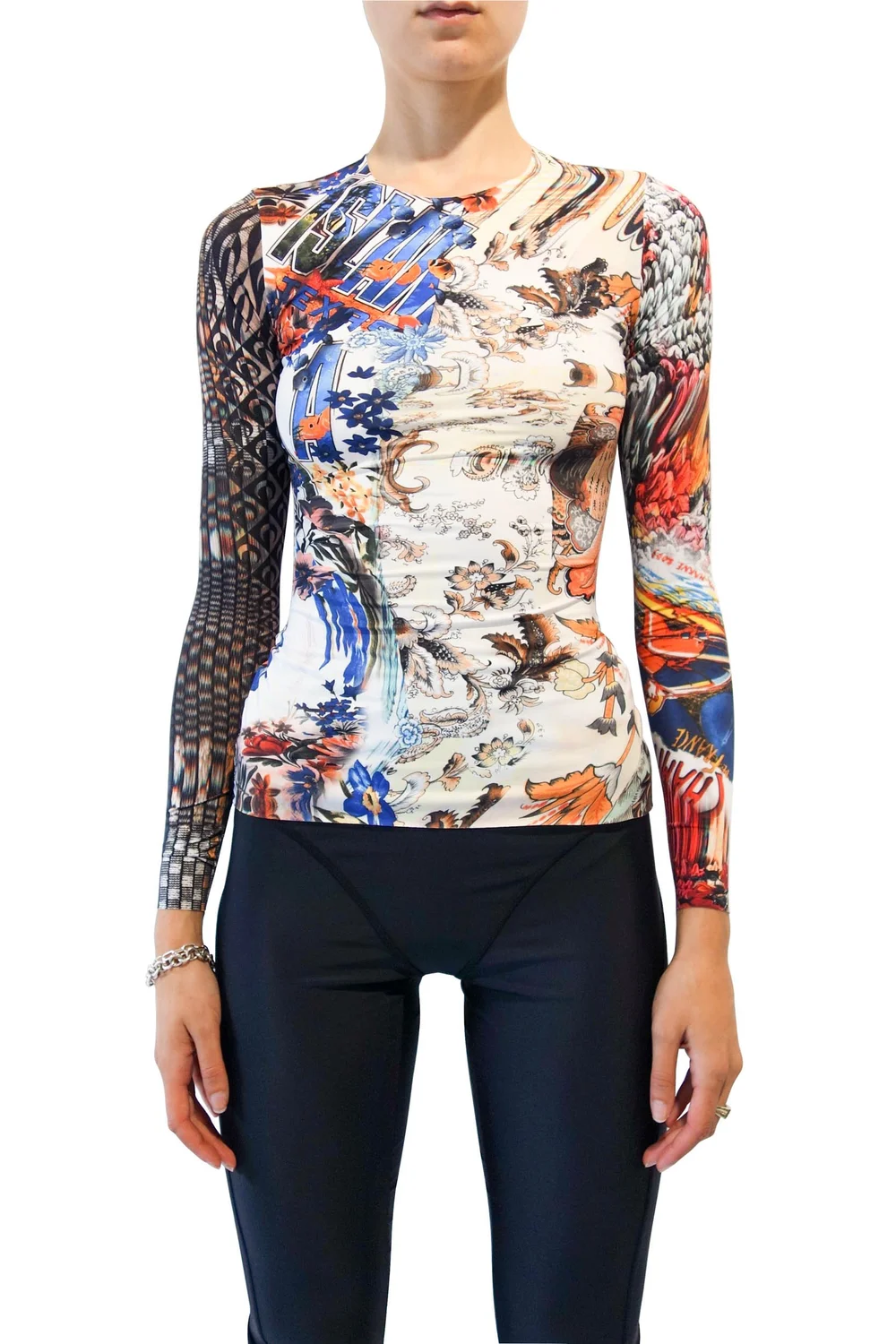 Marine Serre Archive Melange Second Skin Top — SLOW WAVES