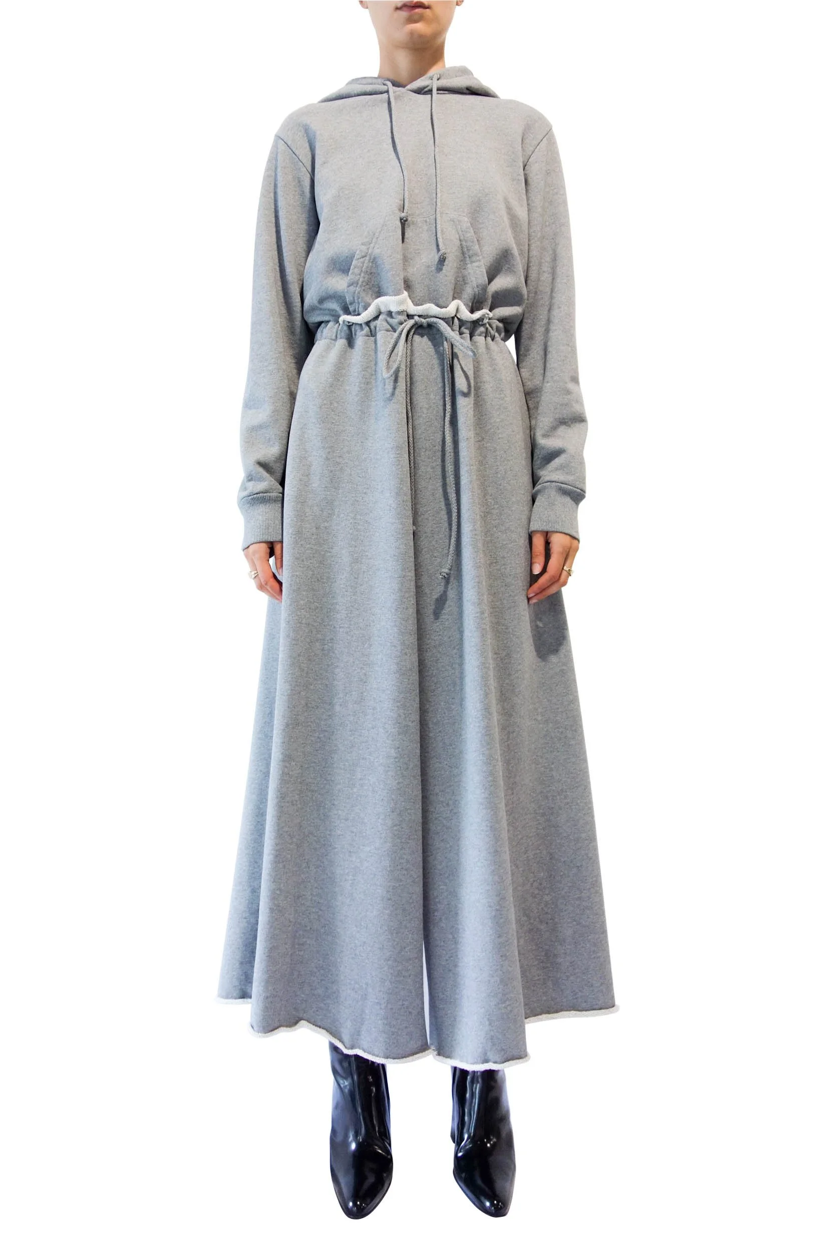 MM6 MAISON MARGIELA Grey Hooded Sweat Dress