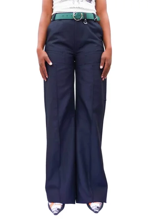 Marine Serre Wide Leg Survival Tailored Pants — SLOW WAVES