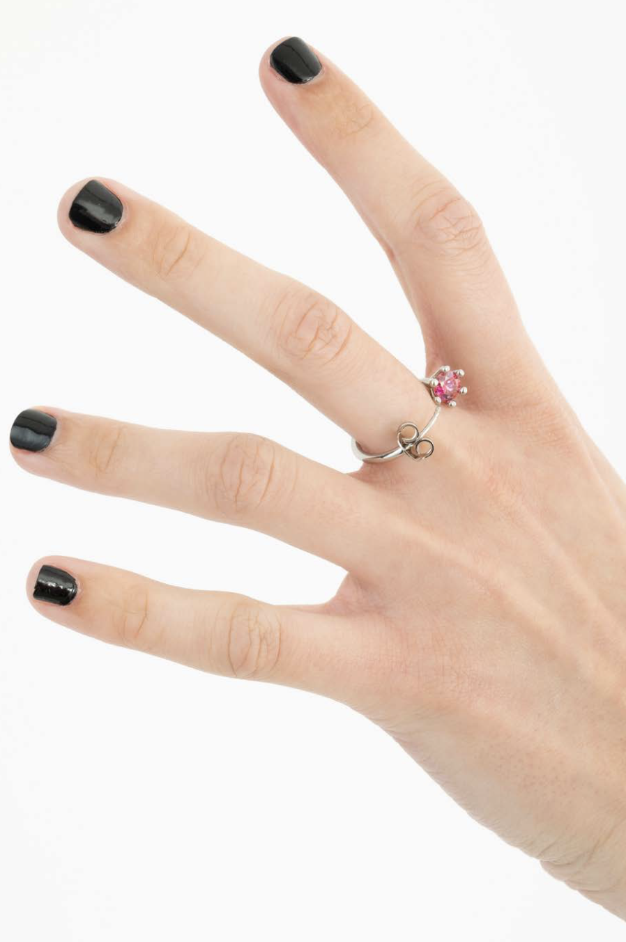 D'HEYGERE Solitaire Hoop Ring