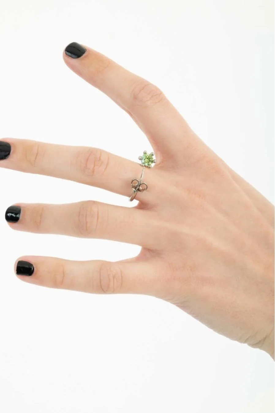 D'HEYGERE Solitaire Hoop Ring