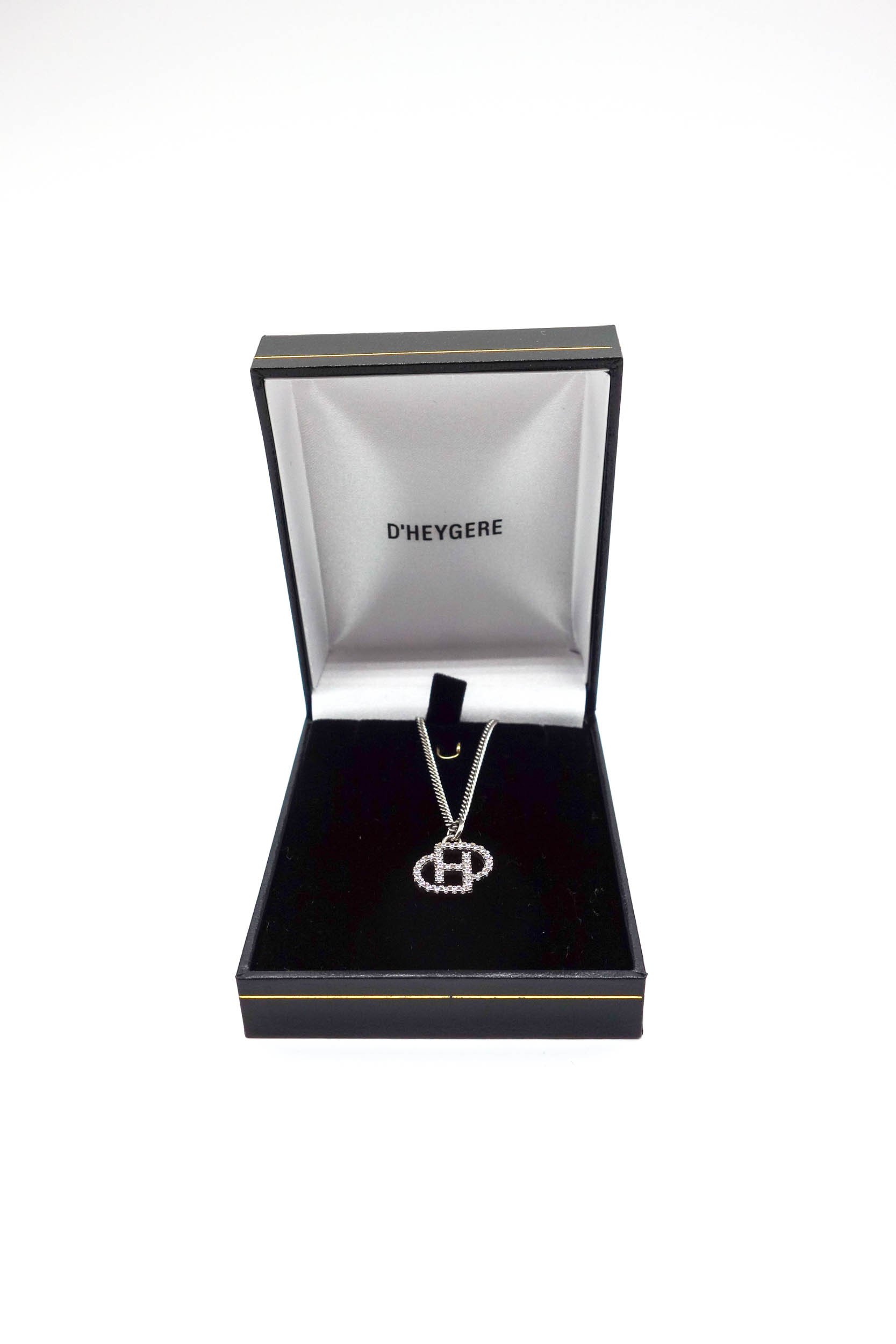 D'HEYGERE Bling Logo Pendant Necklace