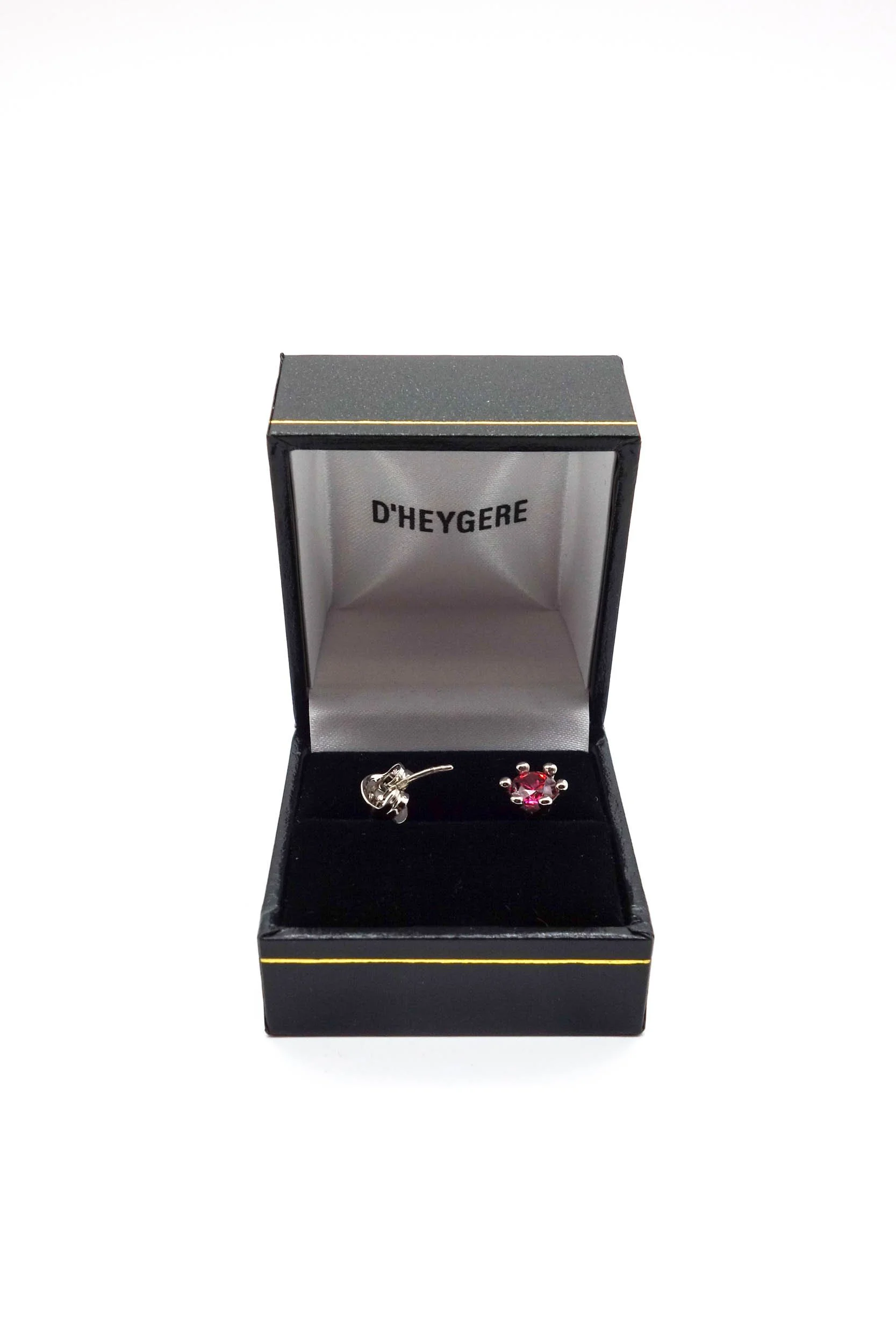 D'HEYGERE Solitaire Hoop Ring, Pink