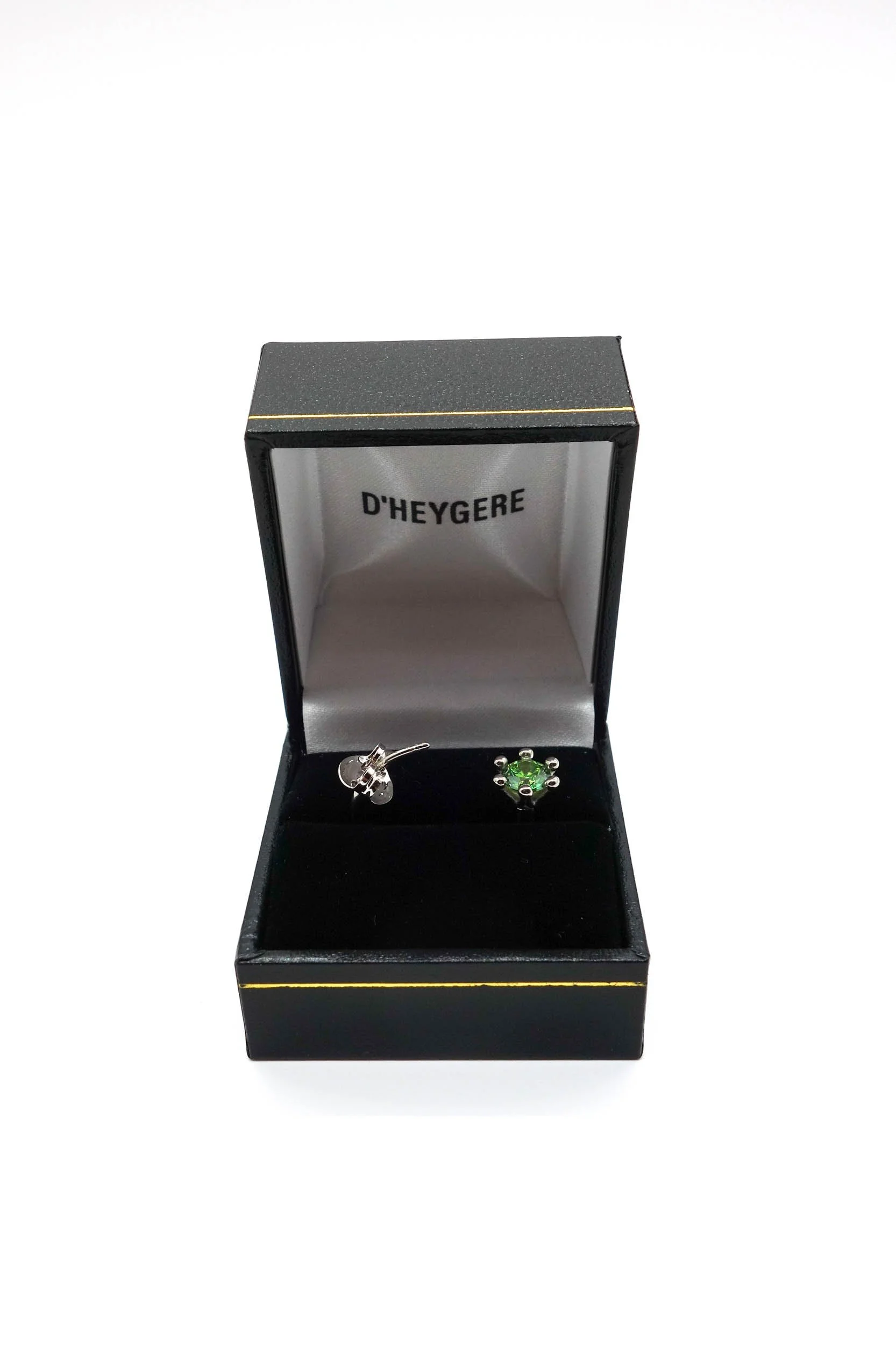 D'HEYGERE Solitaire Hoop Ring, Green