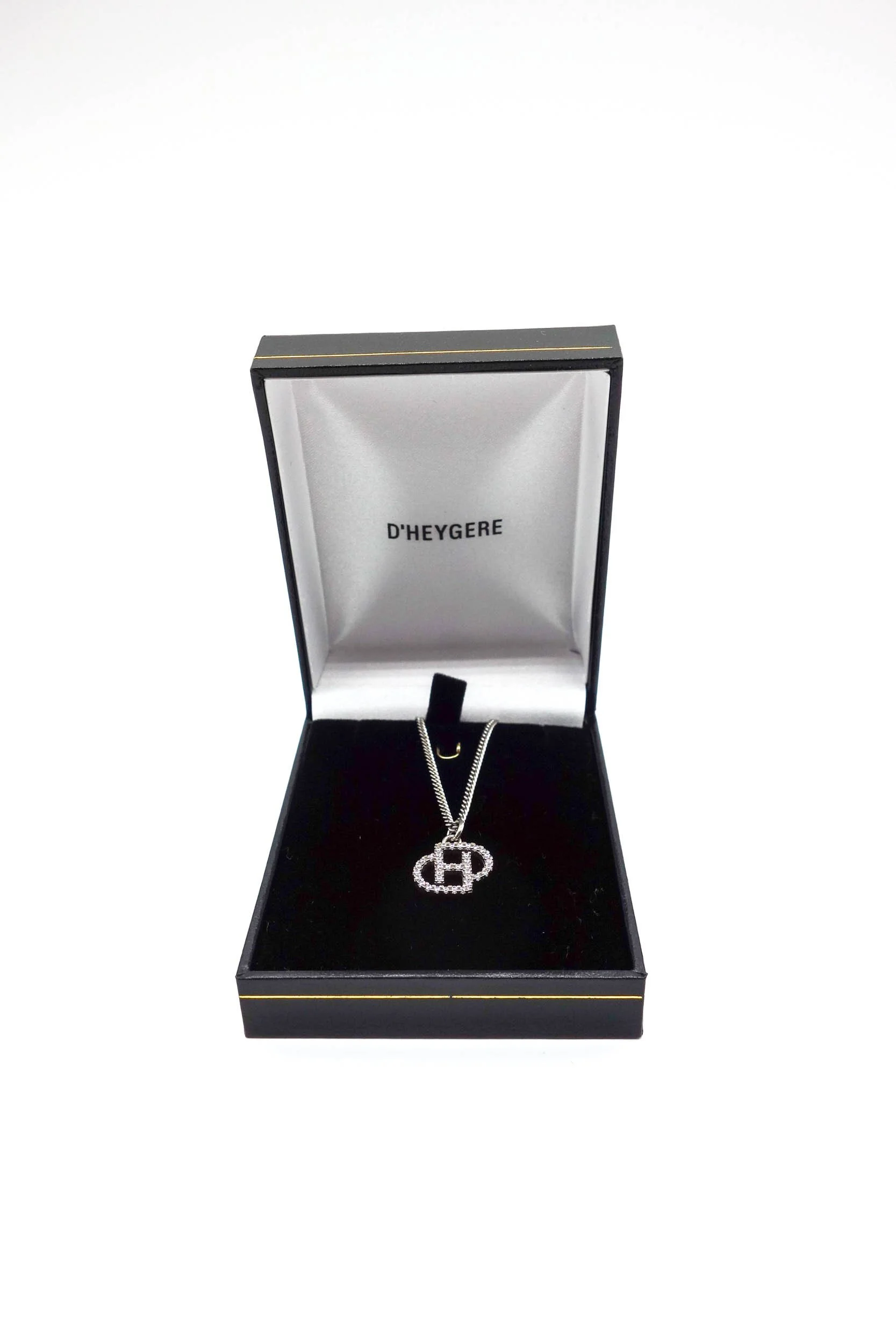 D'HEYGERE Bling Logo Pendant Necklace