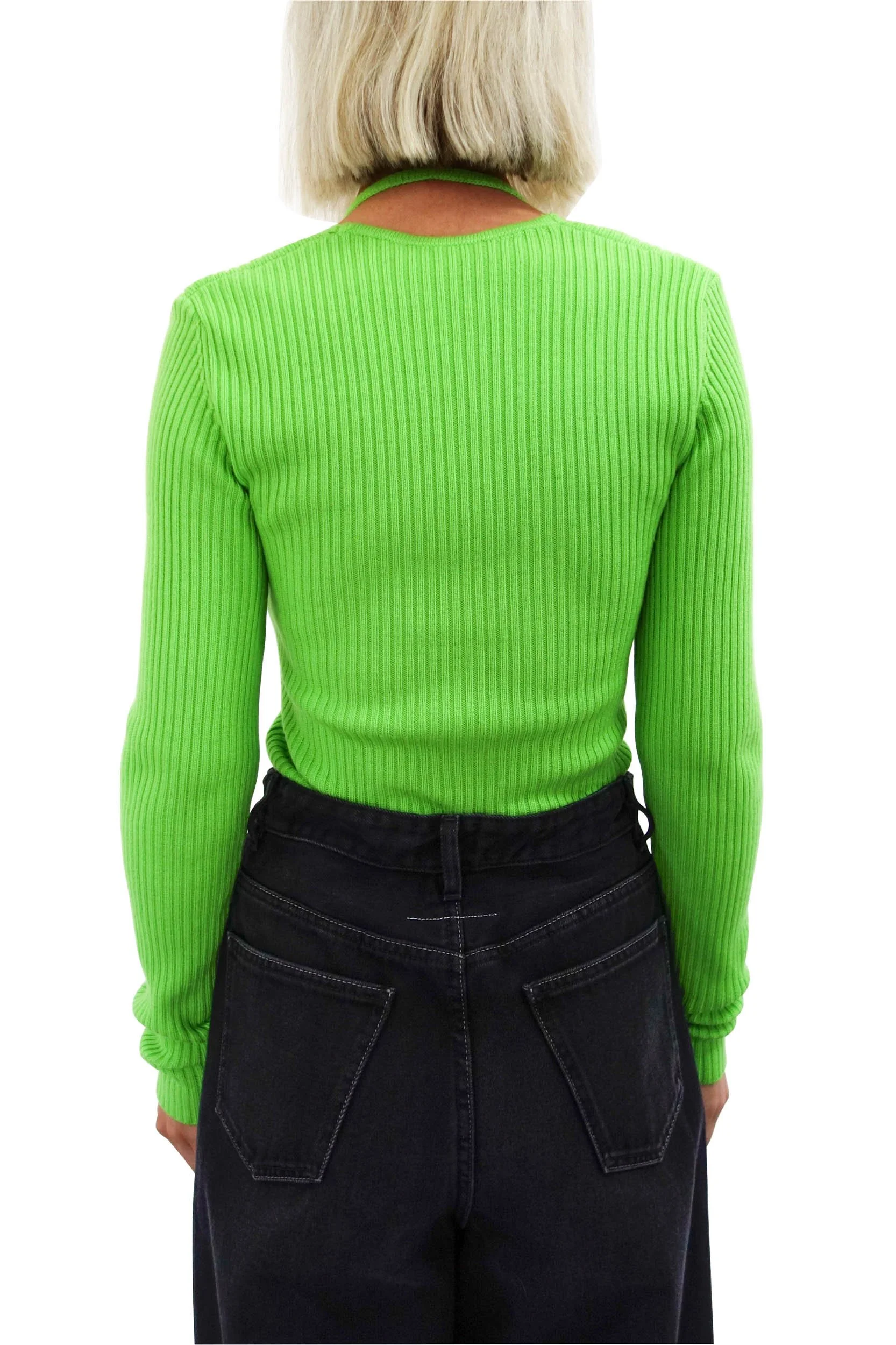 BLUMARINE Green Knitted Top Set