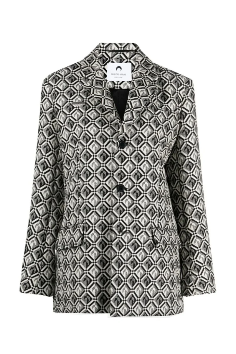 MARINE SERRE Moon Diamant Relaxed Blazer