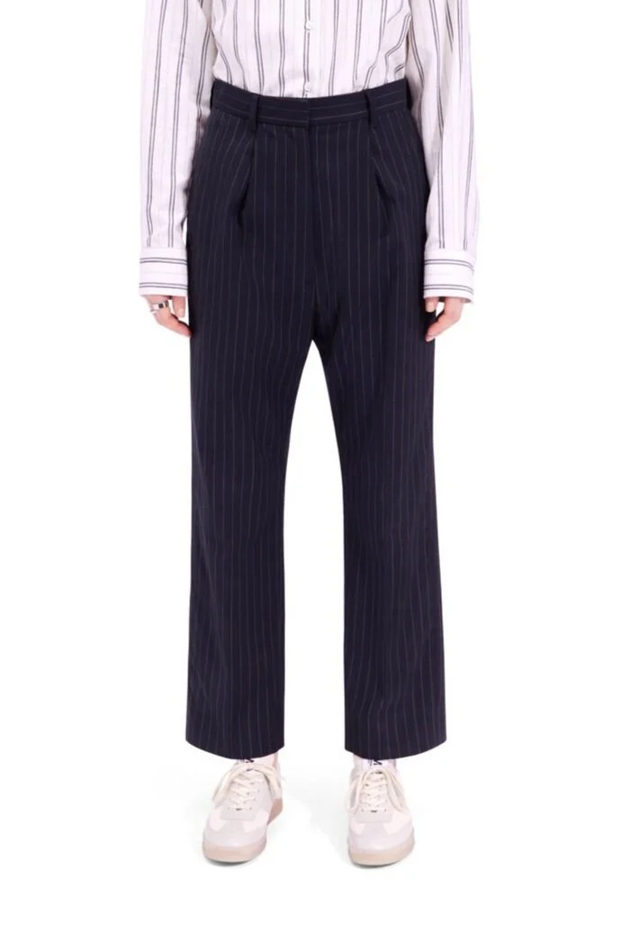 MM6 MAISON MARGIELA Black Pinstriped Pants