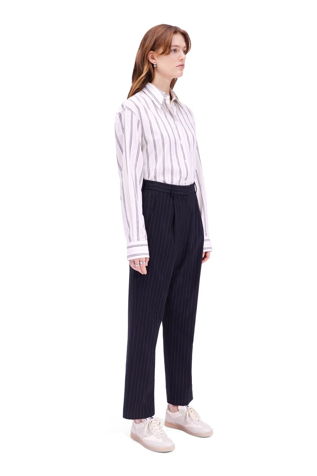 MM6 MAISON MARGIELA Black Pinstriped Pants