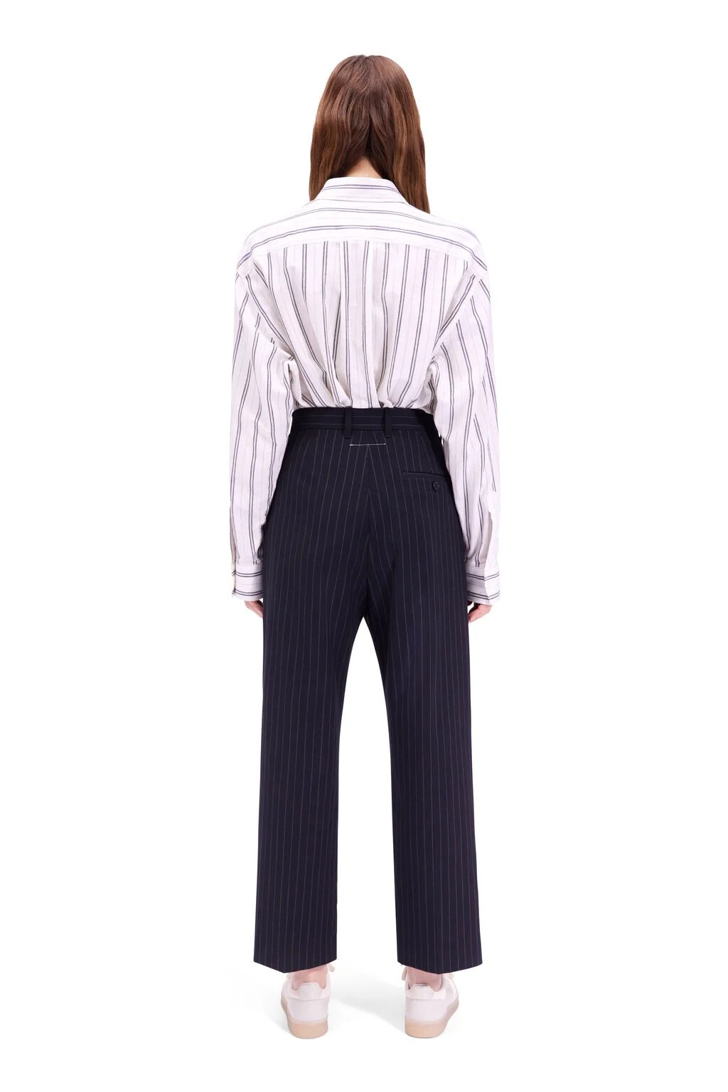 MM6 MAISON MARGIELA Black Pinstriped Pants