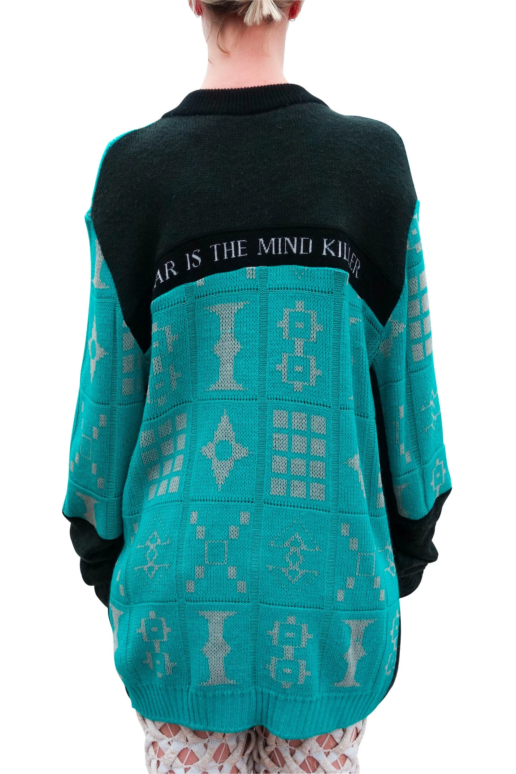 MARINE SERRE Knit Mélange Hybrid Sweater