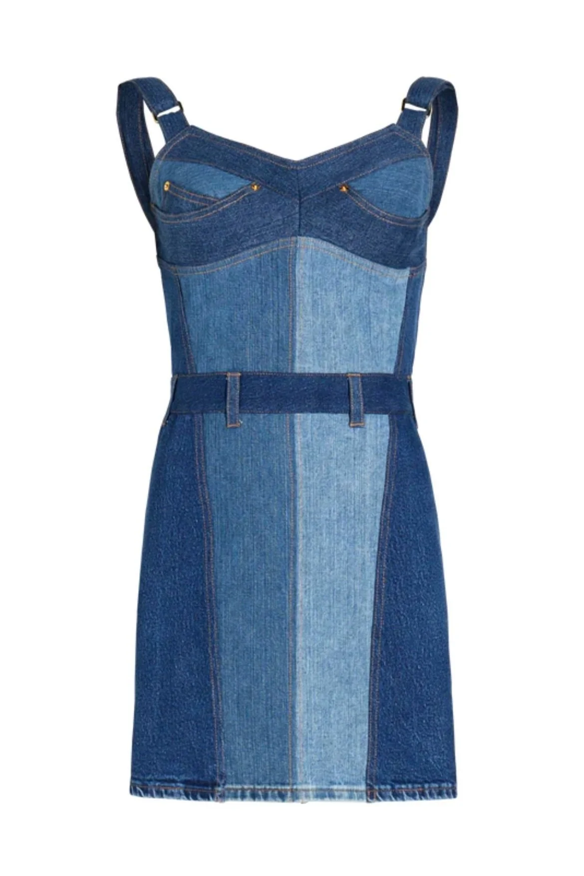 Marine Serre Regenerated Denim Mini Dress — SLOW WAVES