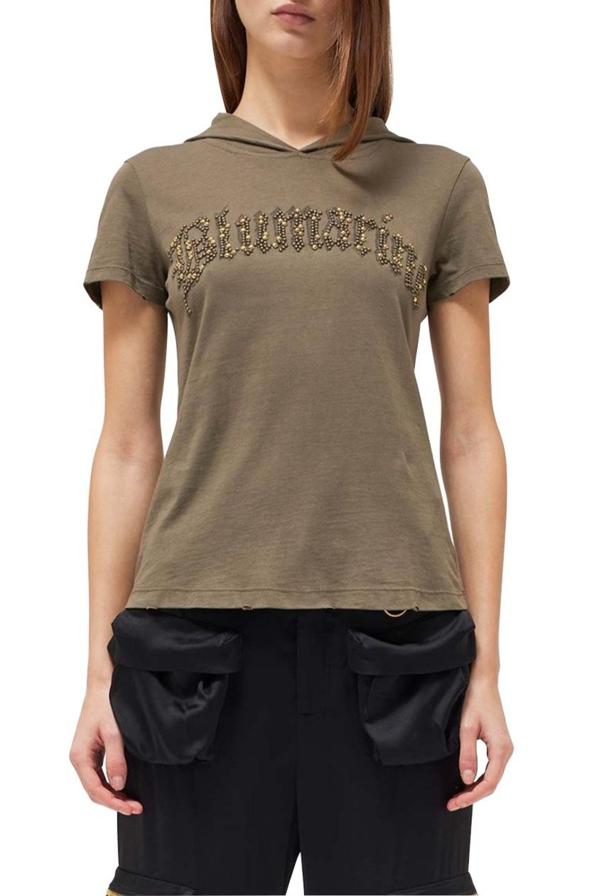 BLUMARINE Hooded T-Shirt