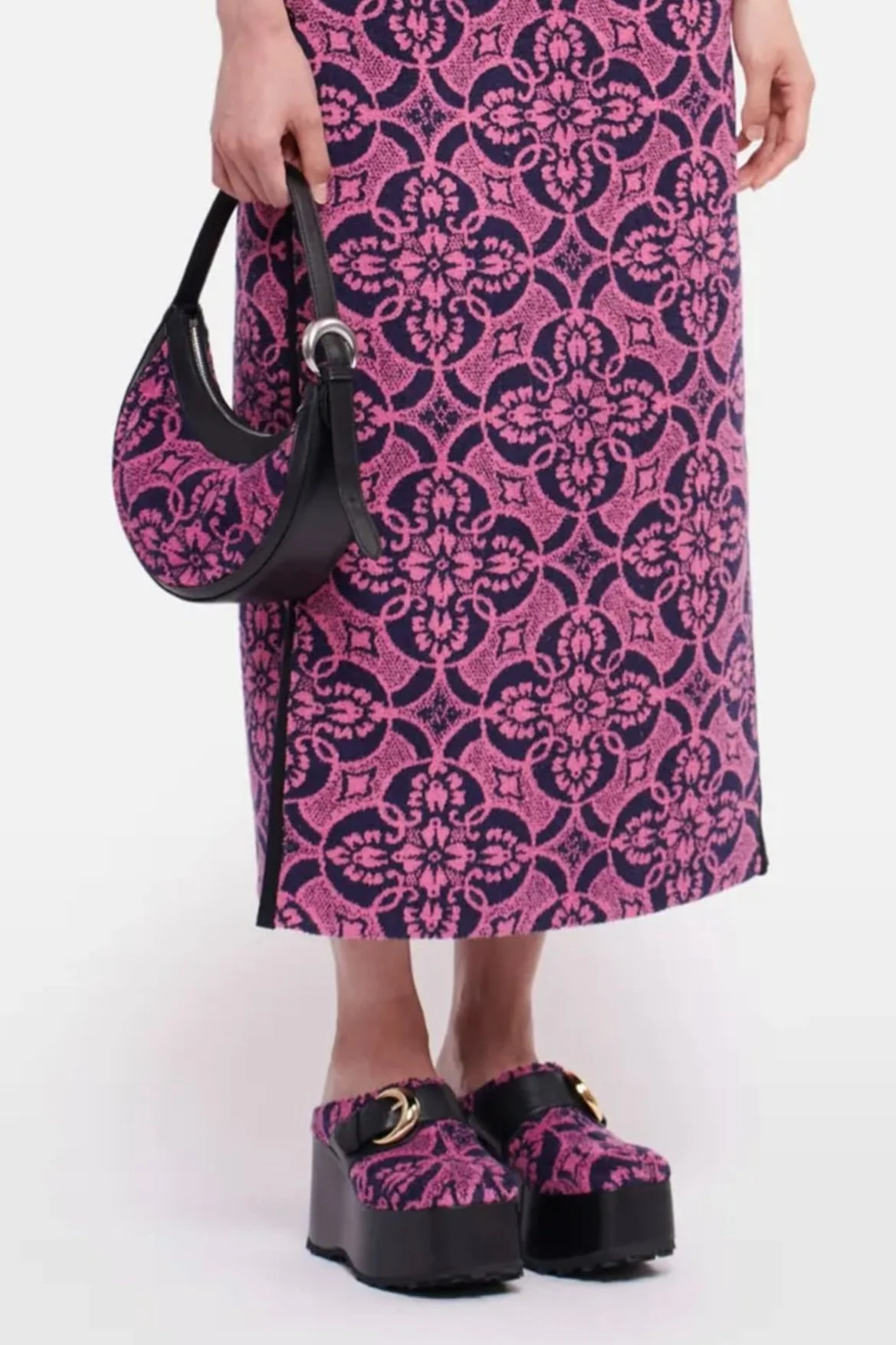 MARINE SERRE Oriental Towel Mini Eclips Bag