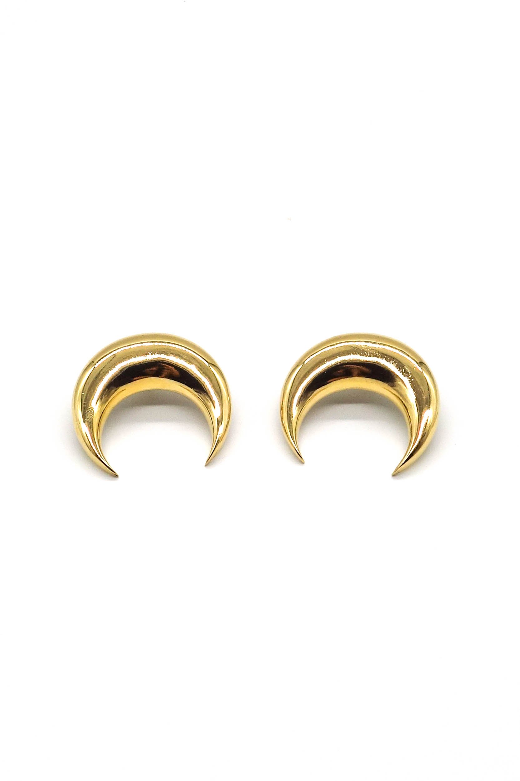 Marine Serre Moon Earrings, Gold — SLOW WAVES