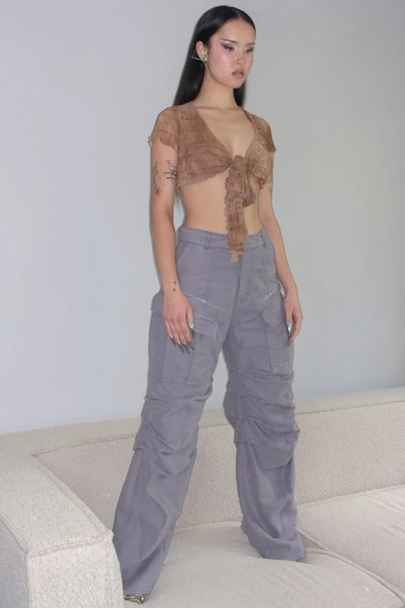 Y/PROJECT Grey Cargo Pants