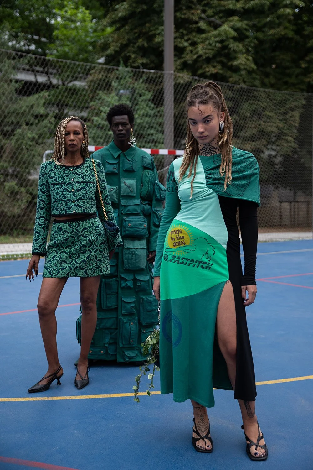 MARINE SERRE Regenerated Graphic T-Shirt Dress