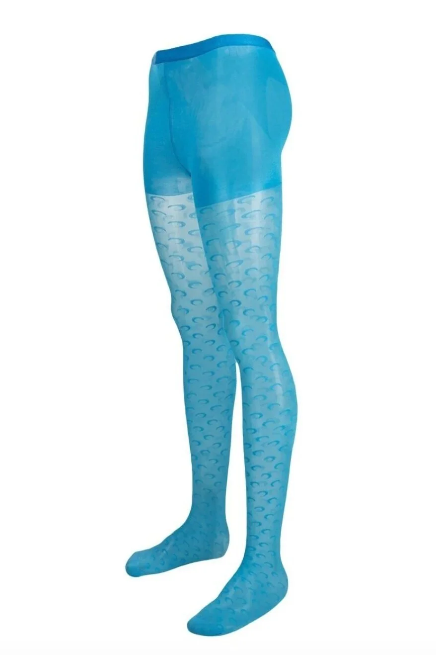 MARINE SERRE Sheer Moon Jacquard Tights