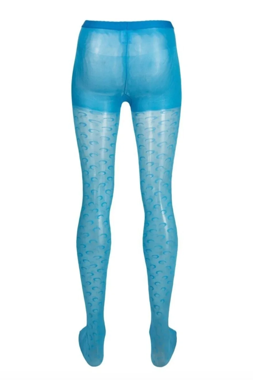 MARINE SERRE Sheer Moon Jacquard Tights