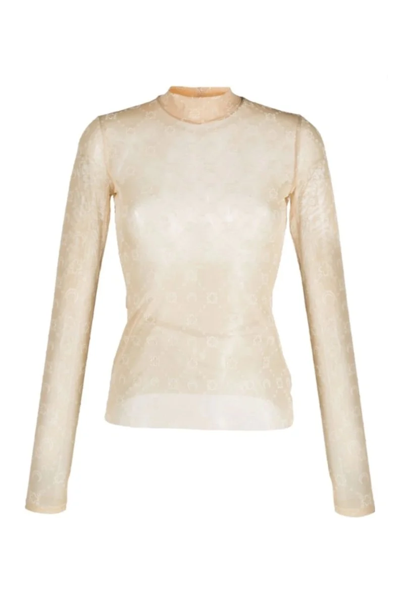 MARINE SERRE Monogram Mesh Second Skin Top