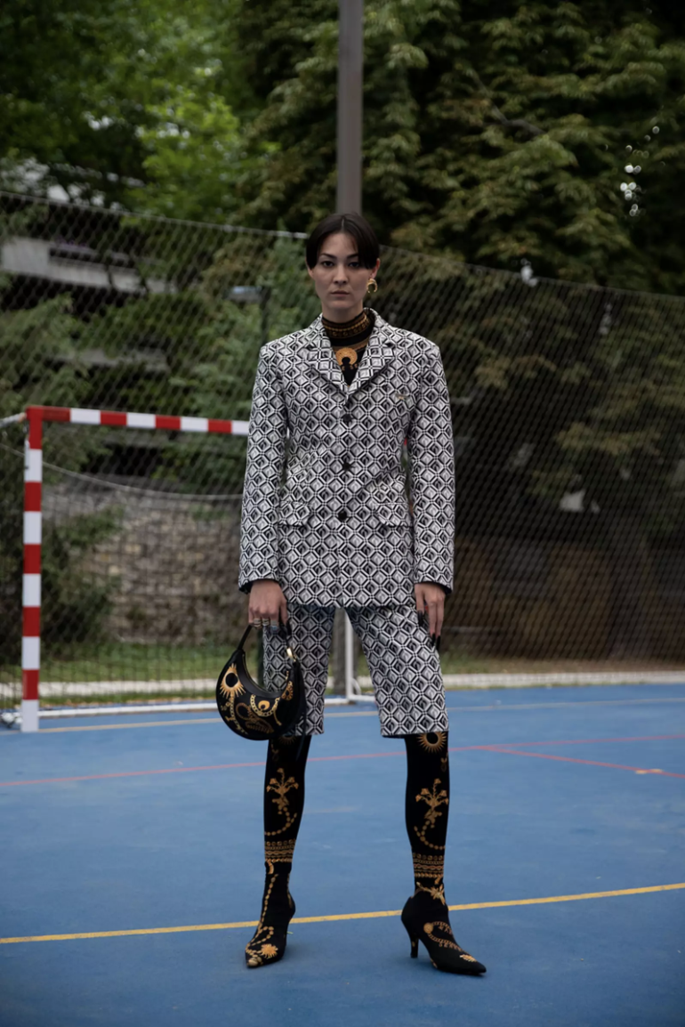 MARINE SERRE Moon Diamant Relaxed Blazer