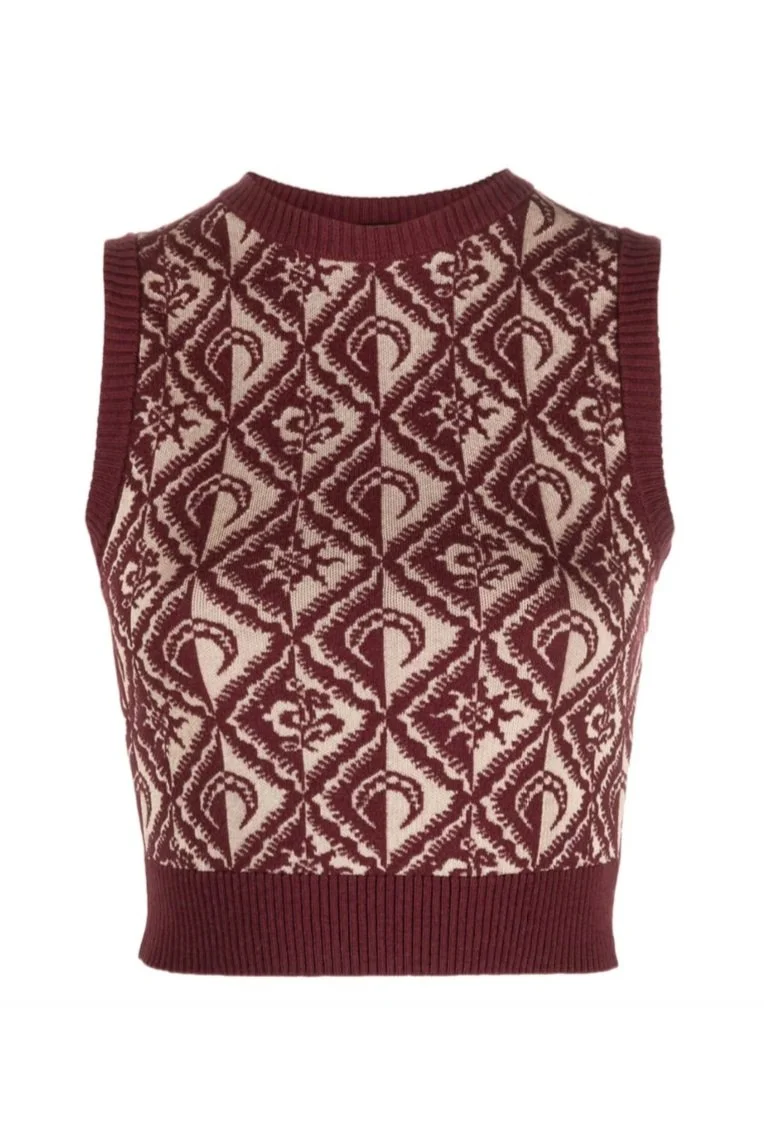 MARINE SERRE Moon Diamant Sleeveless Knit
