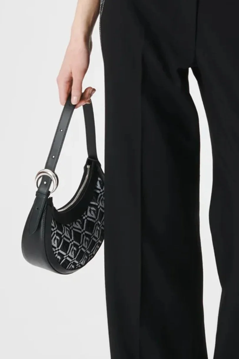 MARINE SERRE Moon Diamant Jacquard Eclips Mini Bag