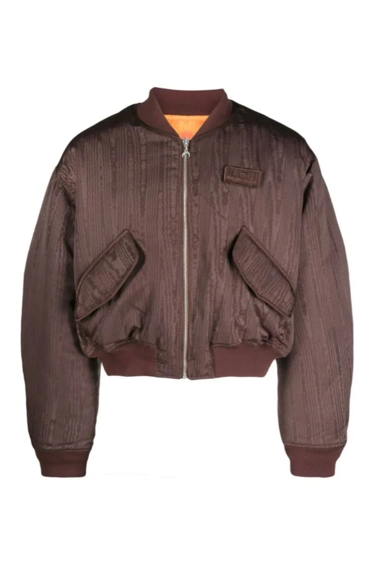 MARINE SERRE Reversible Moire Bomber Jacket