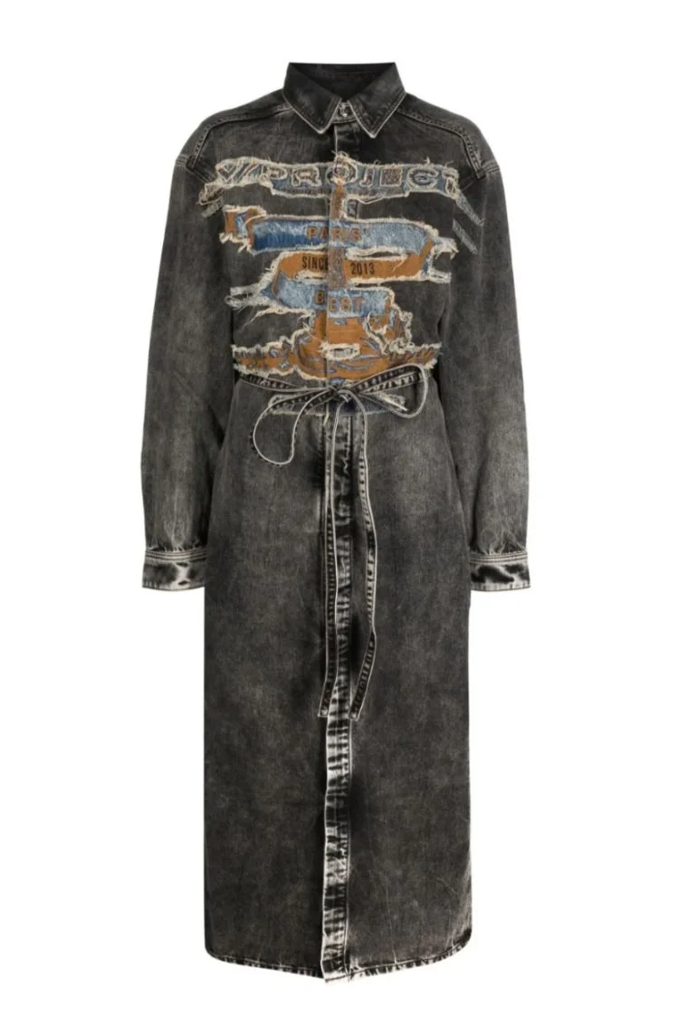 Y/Project Paris' Best Patch Denim Shirt Dress  SLOW WAVES
