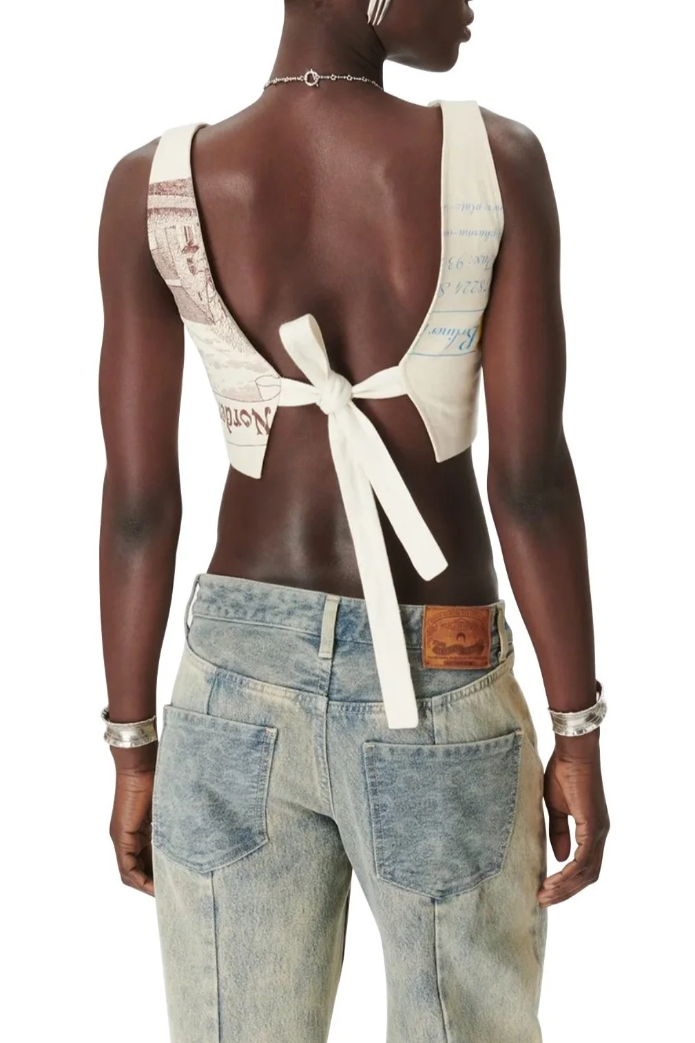 MARINE SERRE Regenerated Tote Bag Bustier Top