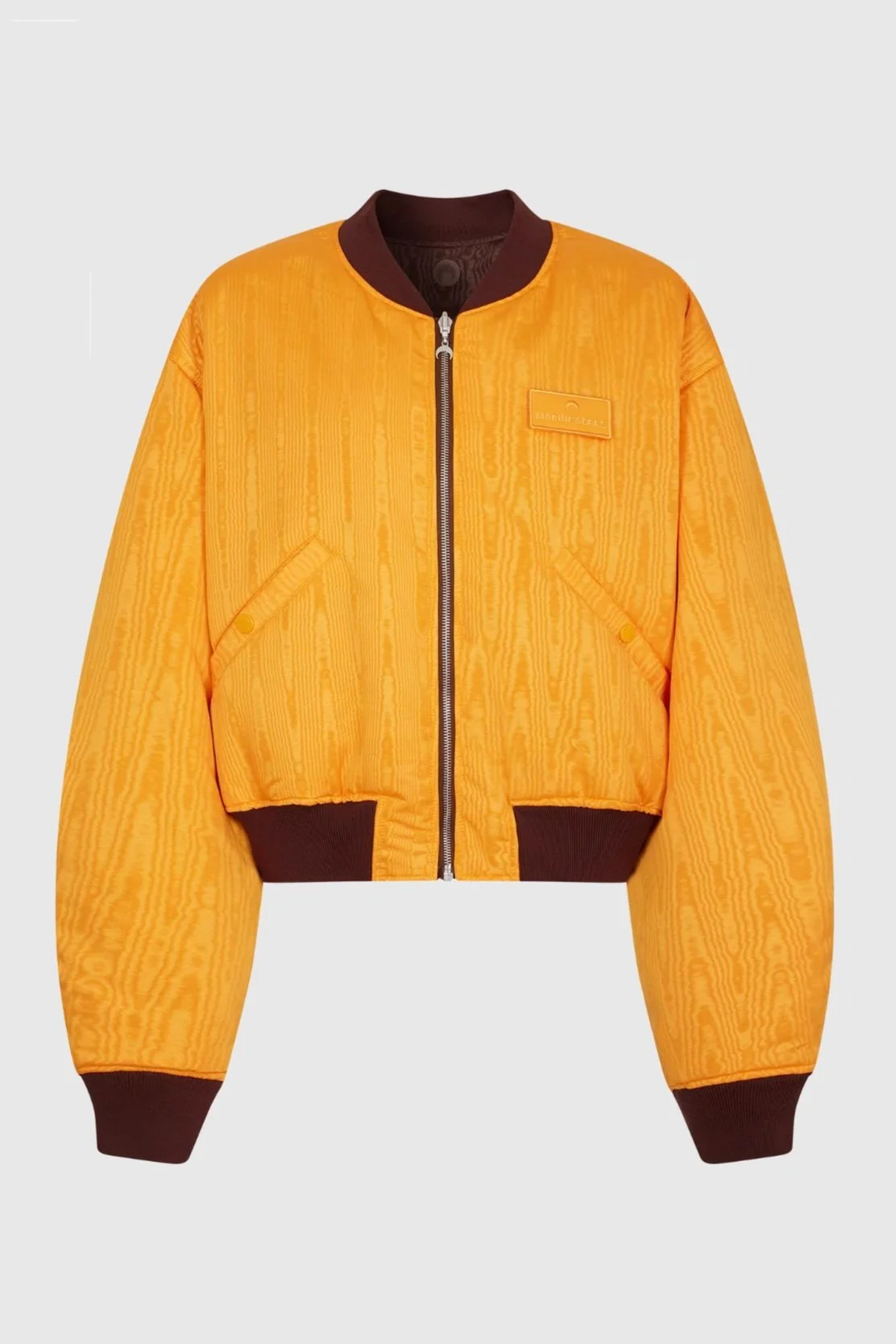 MARINE SERRE Reversible Moire Bomber Jacket