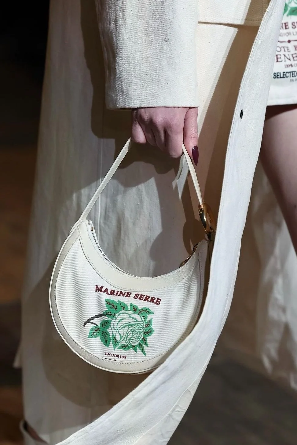 ★MARINE SERRE★エクリプス ムーン キャンバス ミニバッグ Marine Serre Regenerated Tote Eclips Mini Bag — SLOW WAVES