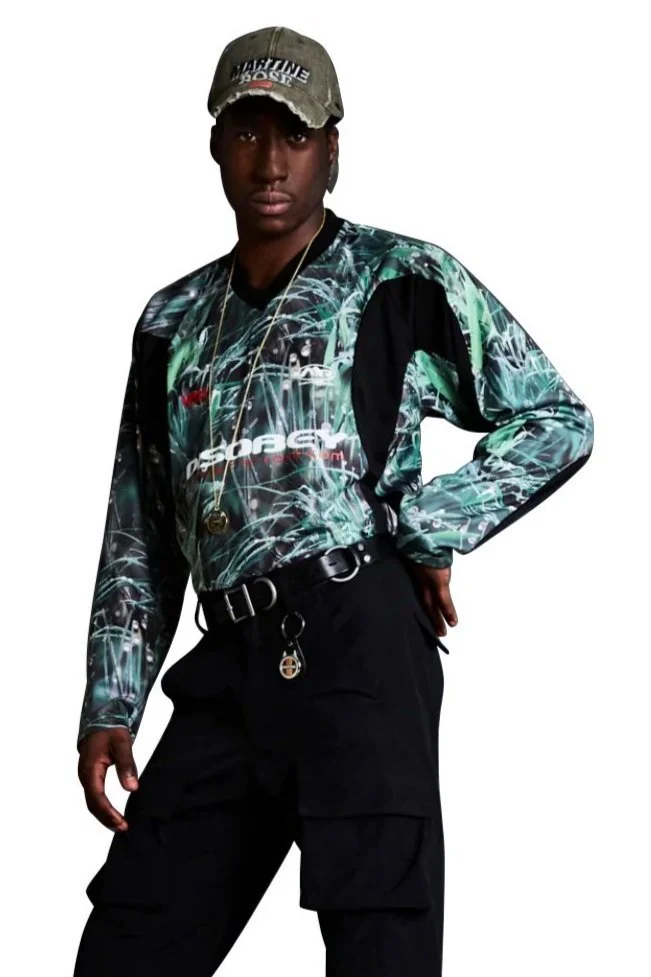 MARTINE ROSE Panelled Football Top