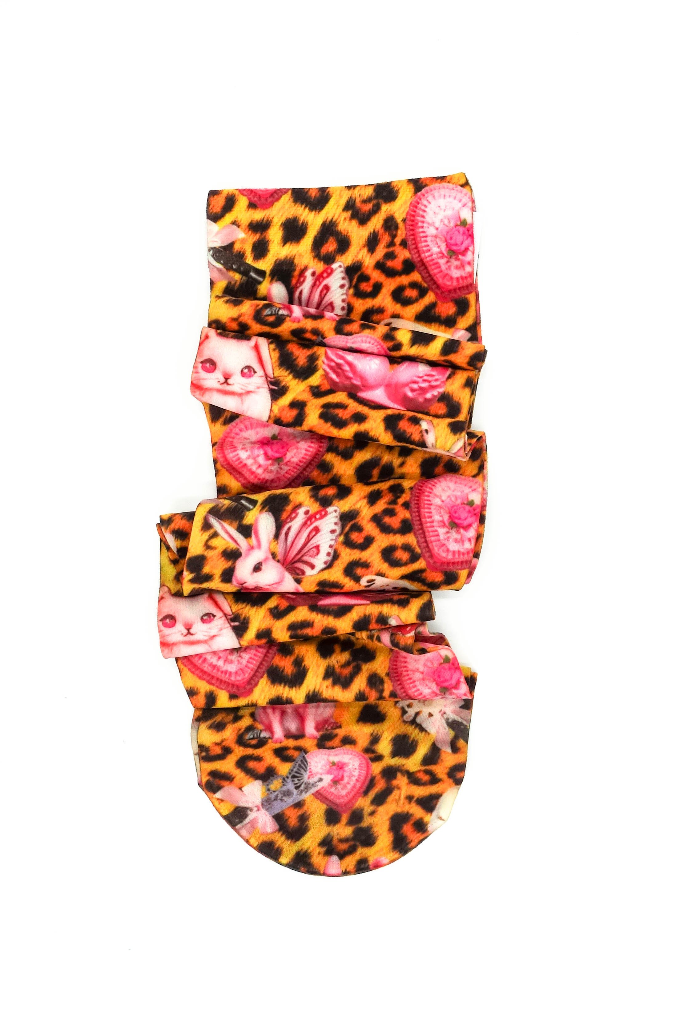 ADRIANA HOT COUTURE Printed Socks, Leopard Bunnies