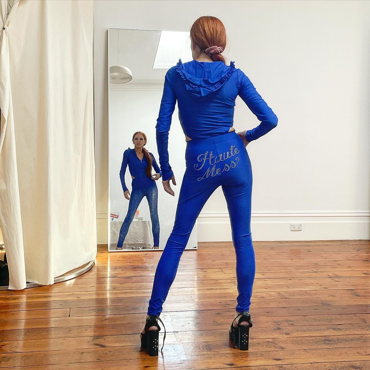 Haute Mess&hellip;🌶️ 
The one and only Carol in the Adriana Hot Couture Hooded Bodysuit and Leggings in blue, available online now.