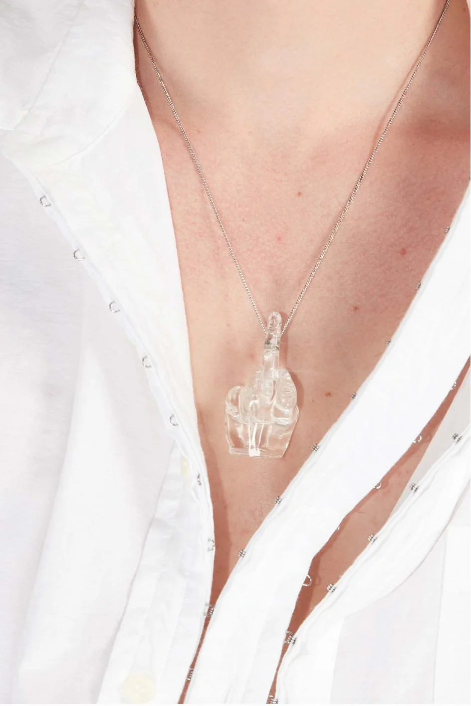 Y/PROJECT Midi Fuck U Pendant Necklace