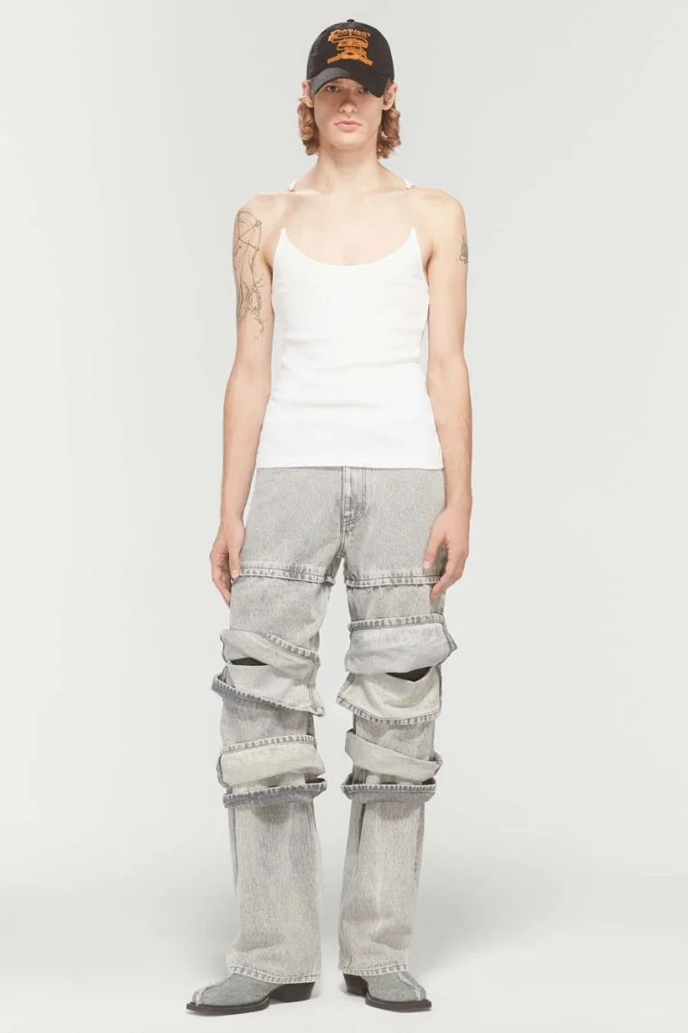 Y/PROJECT Draped Cuff Jeans