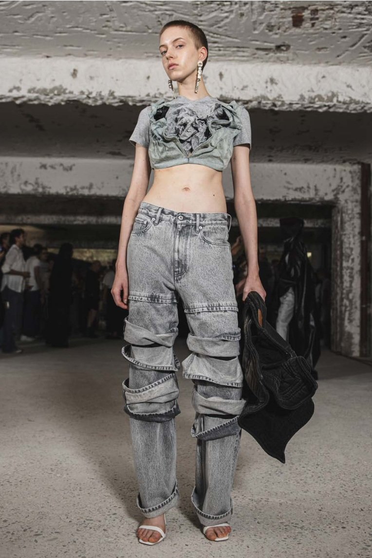 Y/PROJECT Draped Cuff Jeans