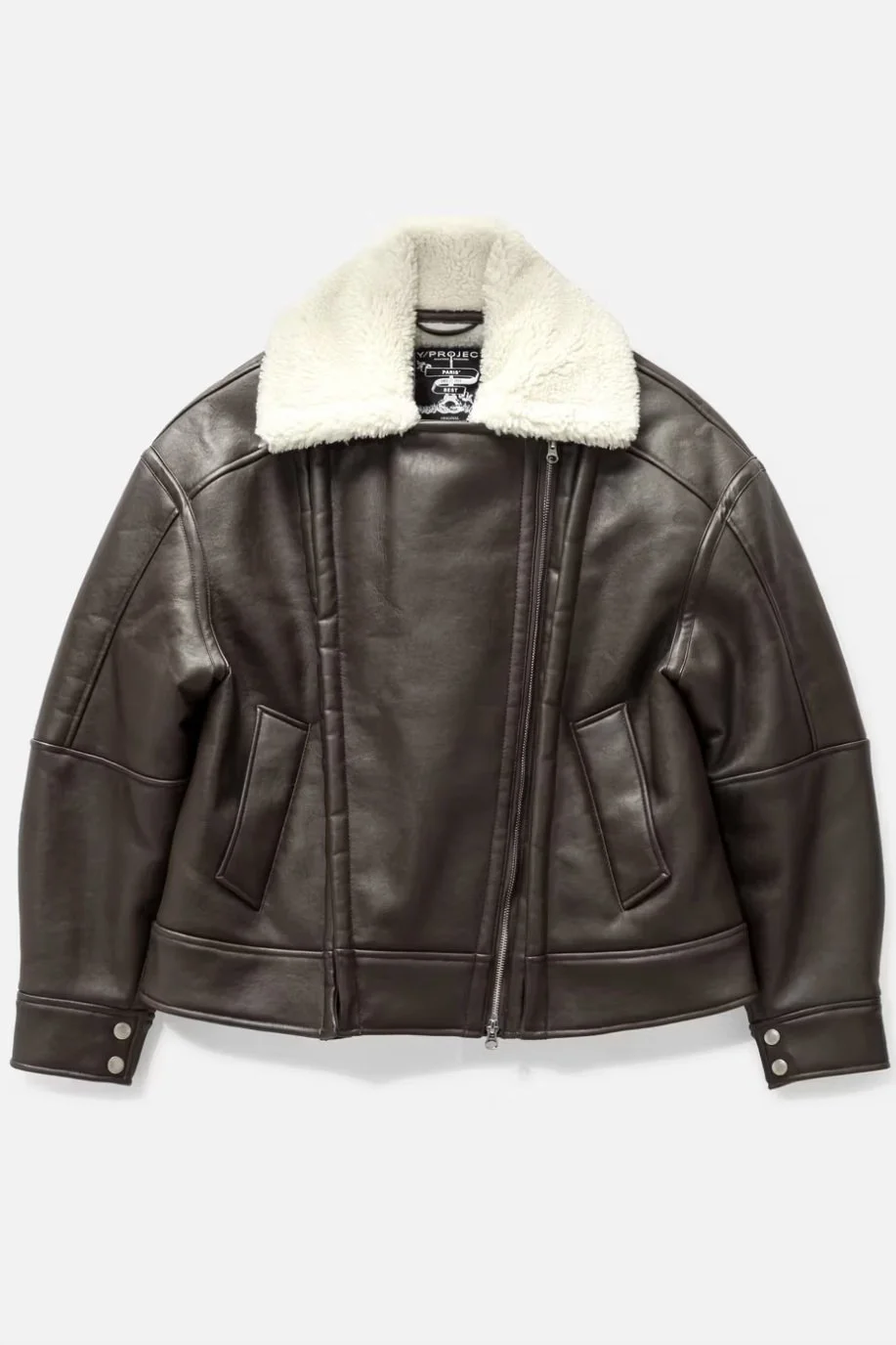 Y/PROJECT Hook and Eye Shearling Jacket